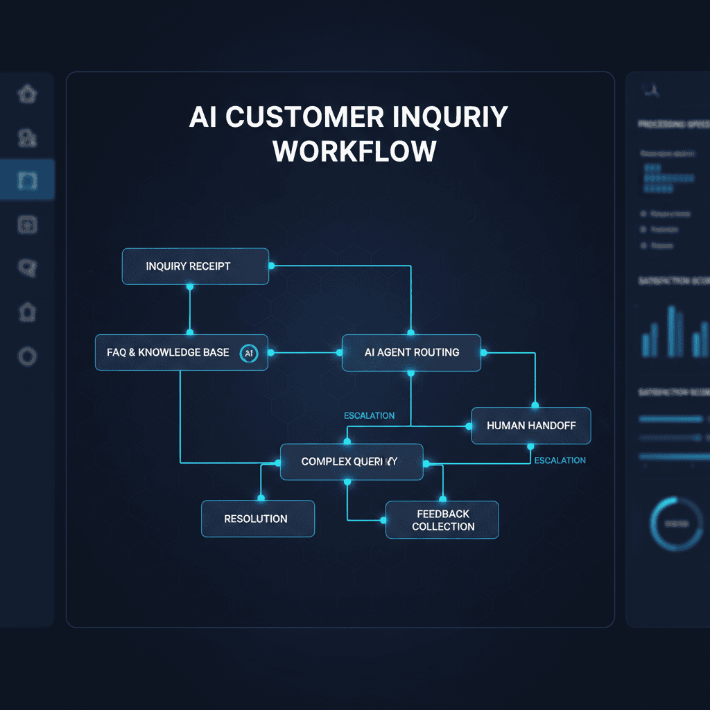 ReplyFlow AI Dashboard: Kundenanfragen automatisiert verarbeiten